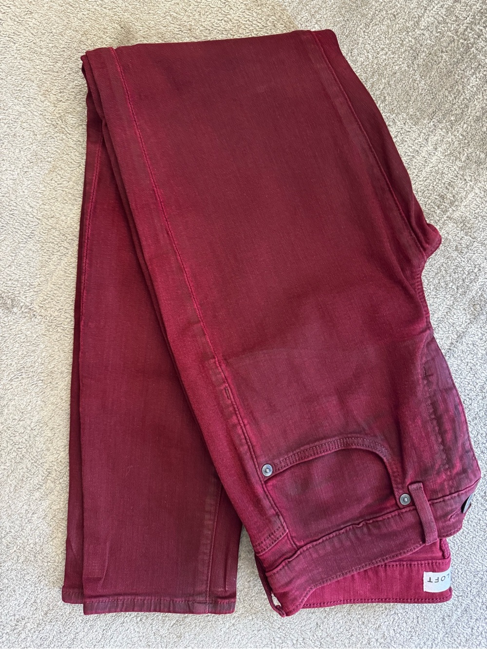 AT Loft Dark Red Jeans